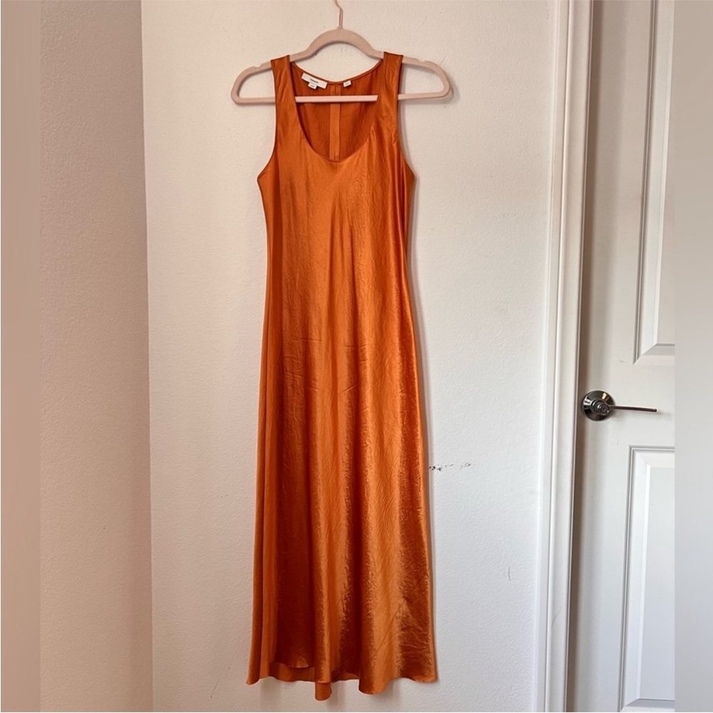 Vince Bias Tank Slip Dress in Marigold Color - Picture 2 of 9